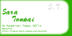 sara tompai business card